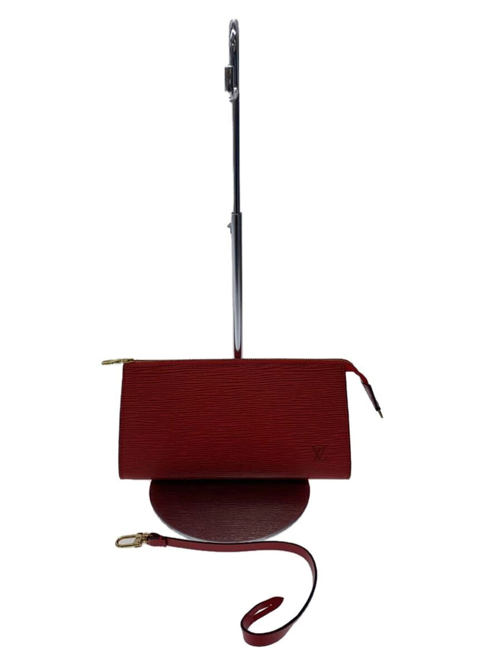 LOUIS VUITTON Pochette Accessoires Epi Leather RED